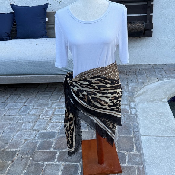 Burberry Brown and Black Patterned Scarf main image 5